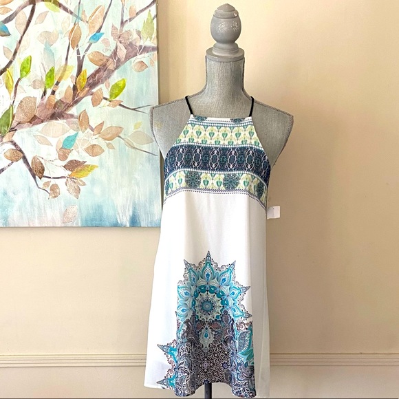 JELLA C. SLIP ON LINED HALTER DRESS SIZE SMALL 🌟NWT🌟 - Picture 1 of 14